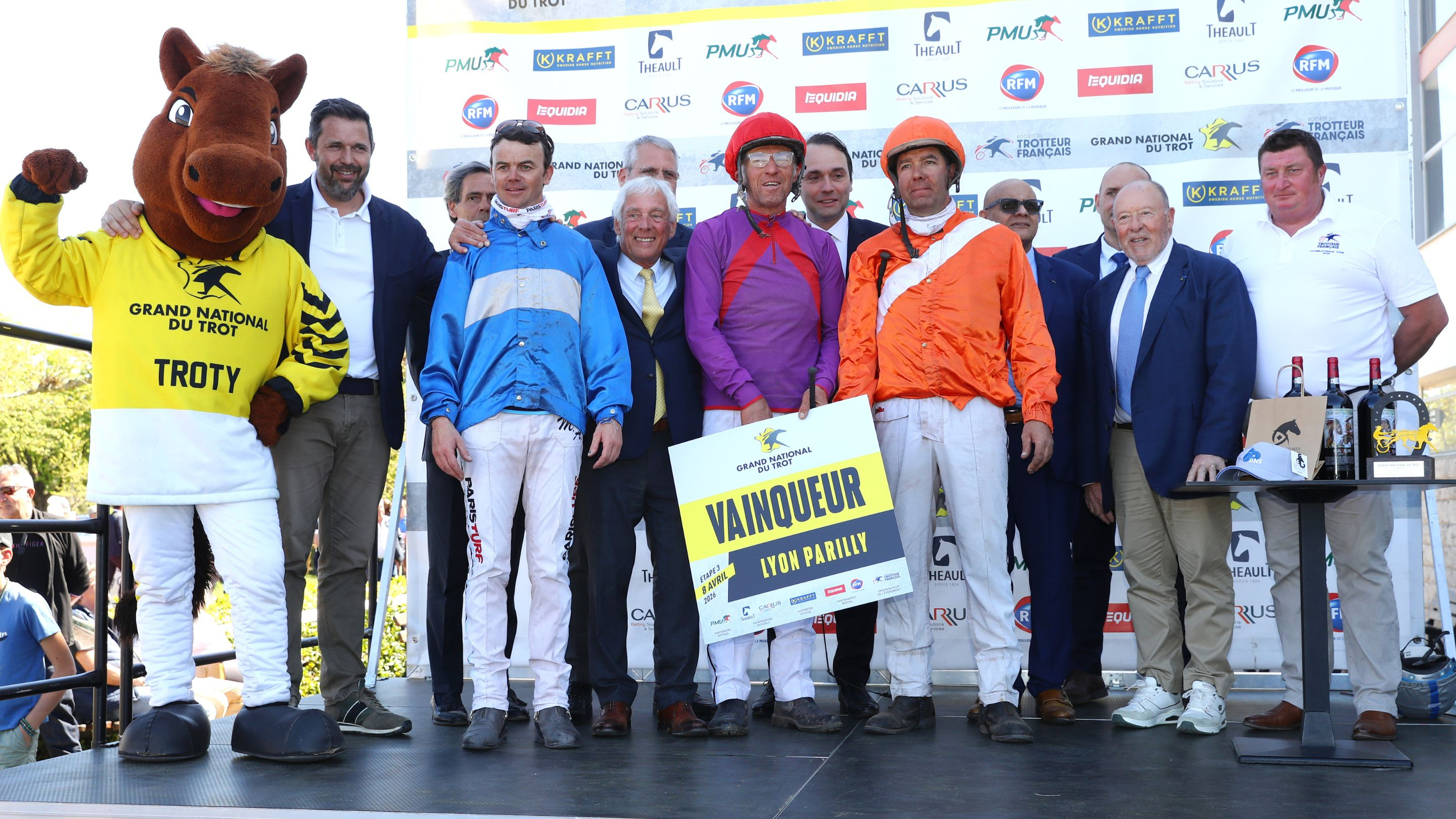Le podium de la 3ème étape du GNT à Lyon-Parilly - © Aprh