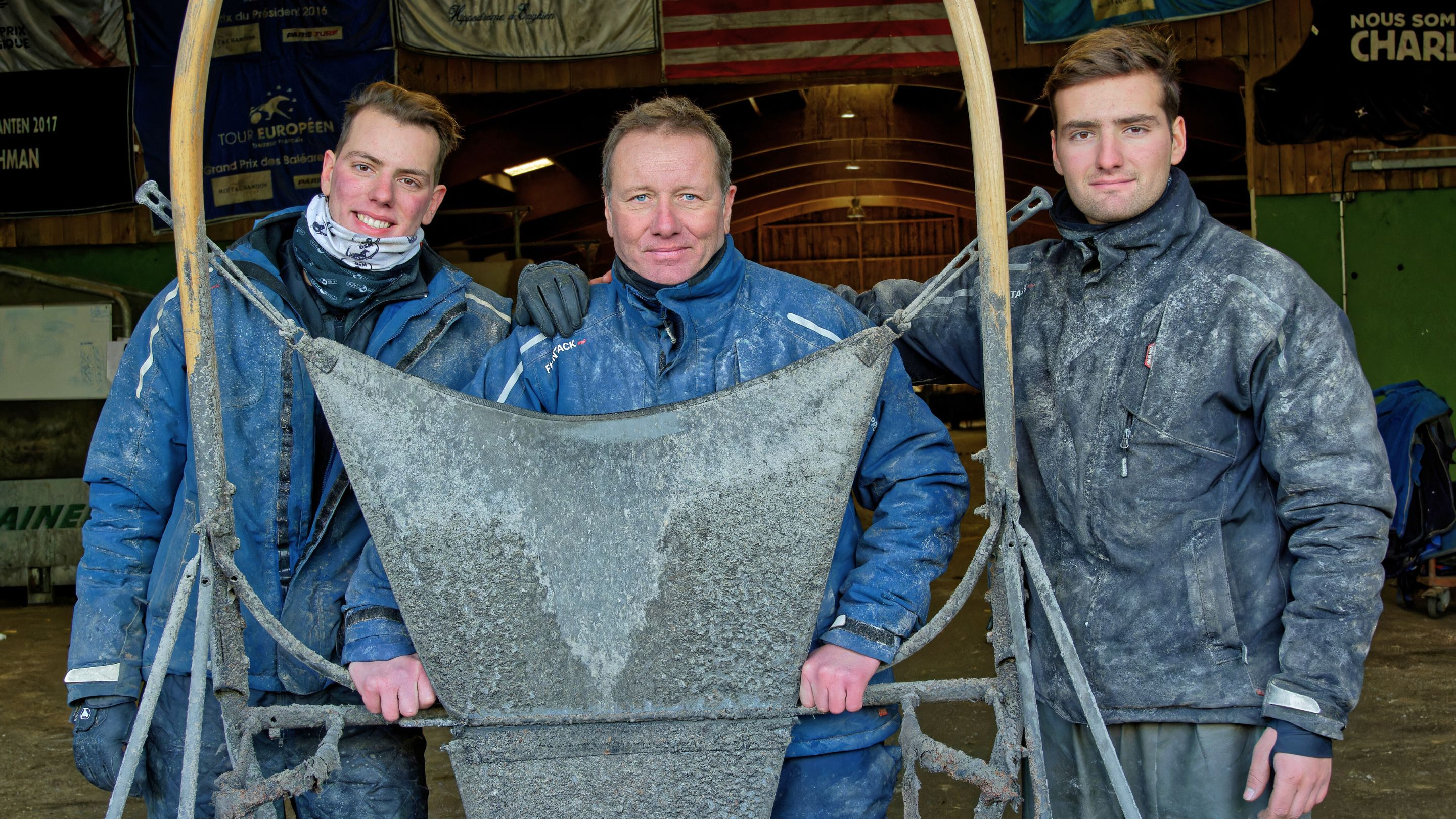 Thierry Duvaldestin entouré de ses fils, Théo et Clément - © J.-L. Lamaère/SETF