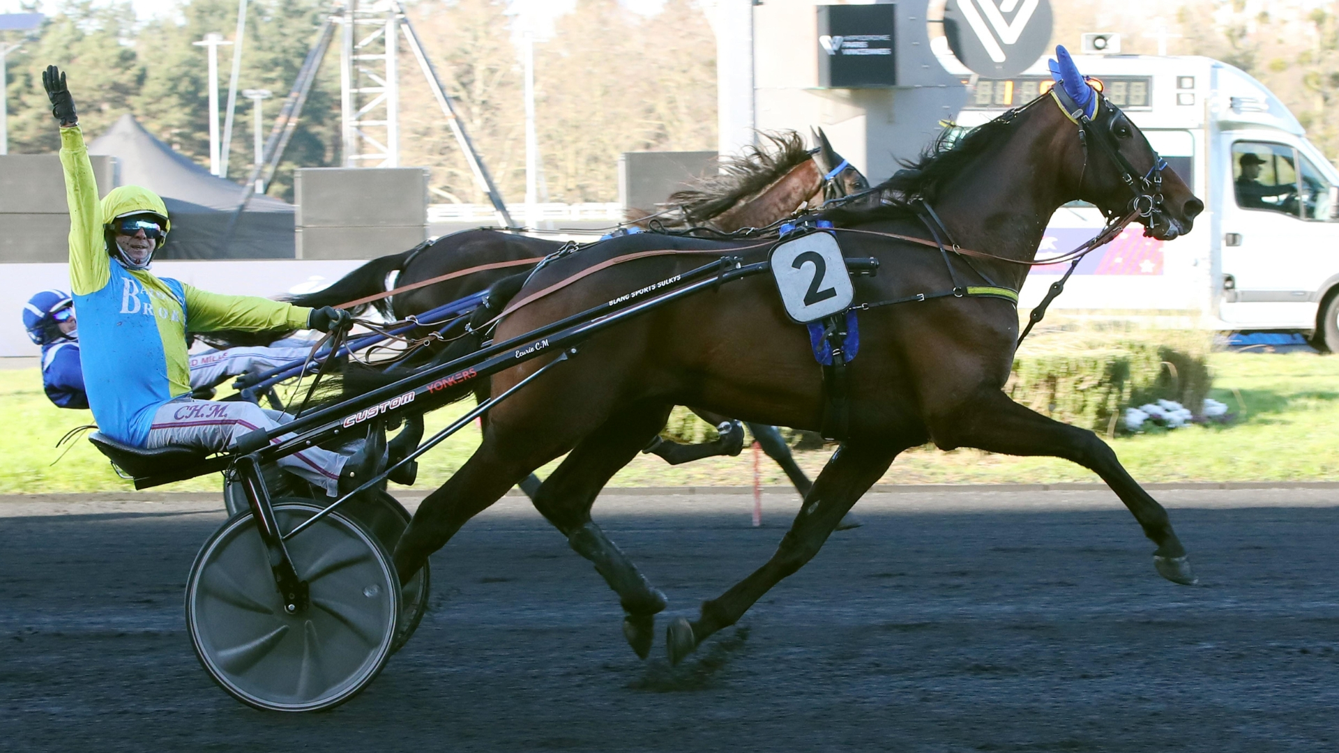 La joie de Christophe Martens au passage du poteau - © ScoopDyga