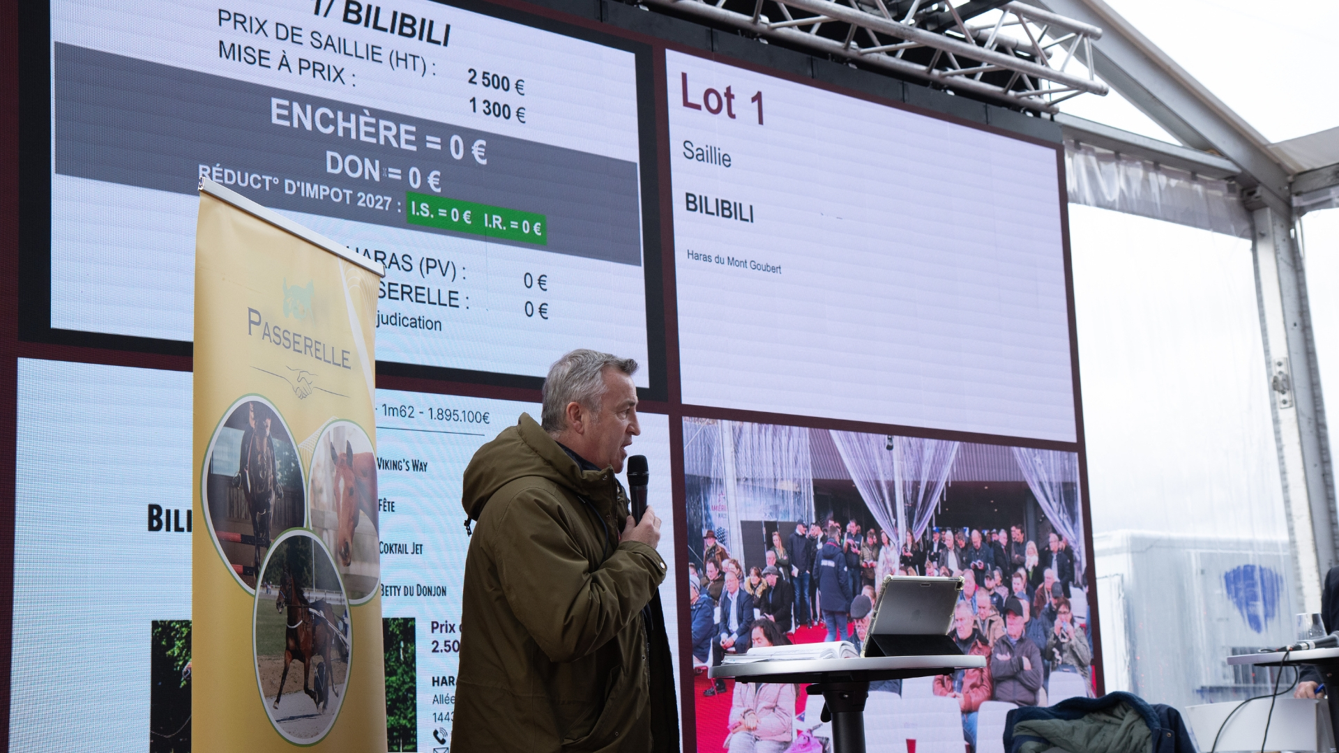 Le passage du lot 1 de la vente de saillies - © DR